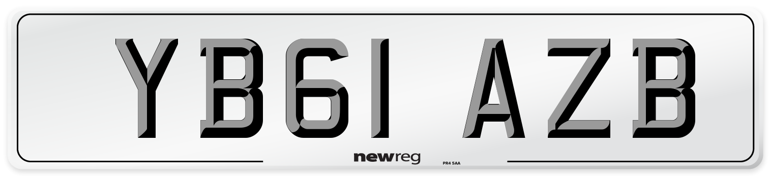 YB61 AZB Number Plate from New Reg